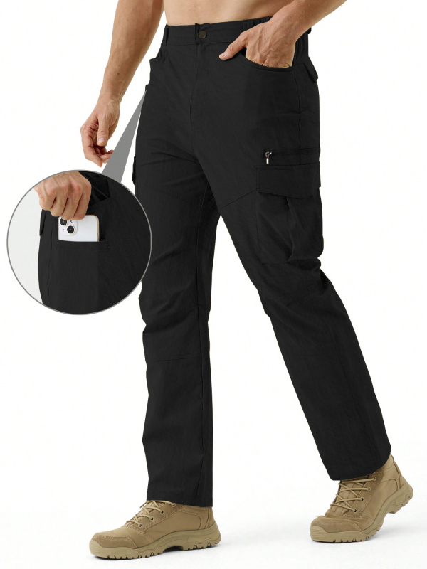 Tööpüksid mitme taskuga, sirge lõige, keskmine talje, nööpidega sulgemine, 100% polüester