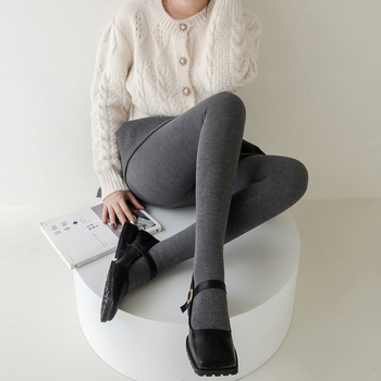 Nailonist sukkpüksid fleece voodriga, kõrge vöökoht, vormimine, ühes toonis, paksendatud