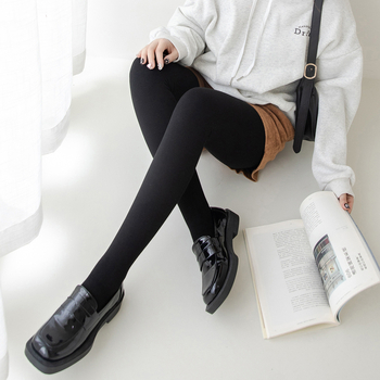 Nailonist sukkpüksid fleece voodriga, kõrge vöökoht, vormimine, ühes toonis, paksendatud