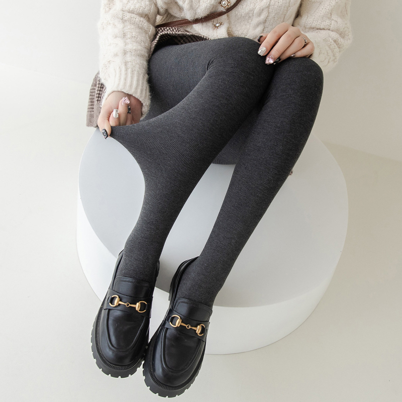 Nailonist sukkpüksid fleece voodriga, kõrge vöökoht, vormimine, ühes toonis, paksendatud