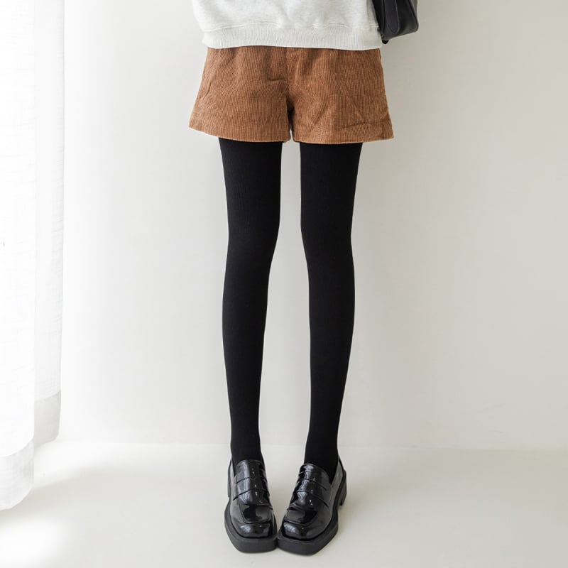 Nailonist sukkpüksid fleece voodriga, kõrge vöökoht, vormimine, ühes toonis, paksendatud