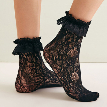 Puuvillased pitsilised sokid, hingavad, igapäevased naistele 18–40, kõikide aastaaegade jaoks