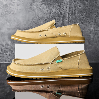 Meeste kanvas Slip-On kingad - hingavad, EVA tald, madal ülaosa