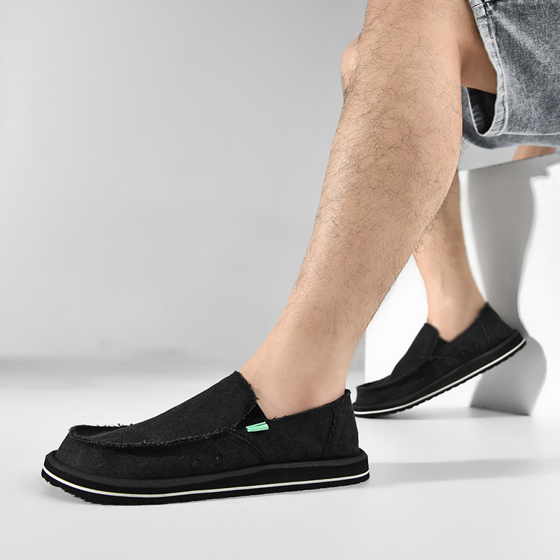 Meeste kanvas Slip-On kingad - hingavad, EVA tald, madal ülaosa