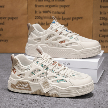 Meeste igapäevased sportlikud jalanõud (ülemine PU+võrk, tallal injekteeritud PVC, kõrguse suurendamine 1-3 cm, trossid, hingav sisemine võrk)