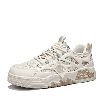 Meeste igapäevased sportlikud jalanõud (ülemine PU+võrk, tallal injekteeritud PVC, kõrguse suurendamine 1-3 cm, trossid, hingav sisemine võrk)