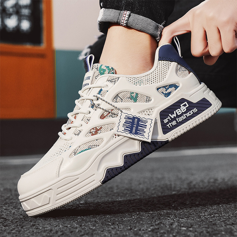 Meeste igapäevased sportlikud jalanõud (ülemine PU+võrk, tallal injekteeritud PVC, kõrguse suurendamine 1-3 cm, trossid, hingav sisemine võrk)