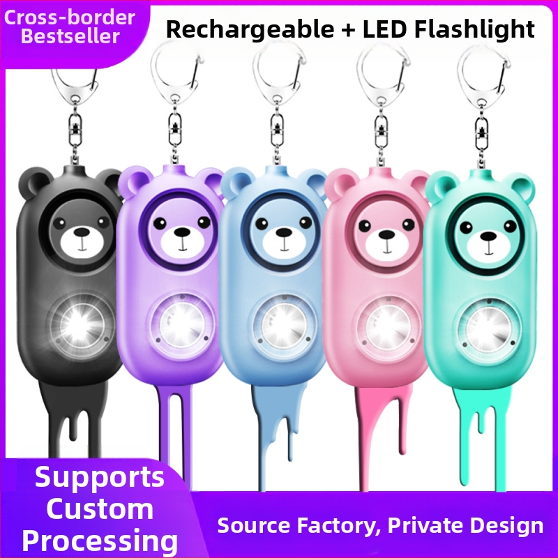 Hundivastase seadmega enesekaitse võtmehoidja, LED tuli, mudel H2, ulatus kuni 50 m (Tüüp: Hundivastane seade; Ulatus: 50 m; Heli: ≥130 dB; Valgus: LED)