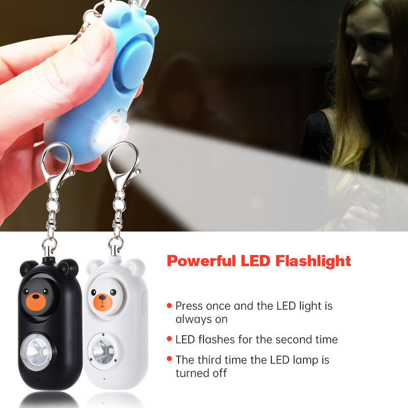 Hundivastase seadmega enesekaitse võtmehoidja, LED tuli, mudel H2, ulatus kuni 50 m (Tüüp: Hundivastane seade; Ulatus: 50 m; Heli: ≥130 dB; Valgus: LED)