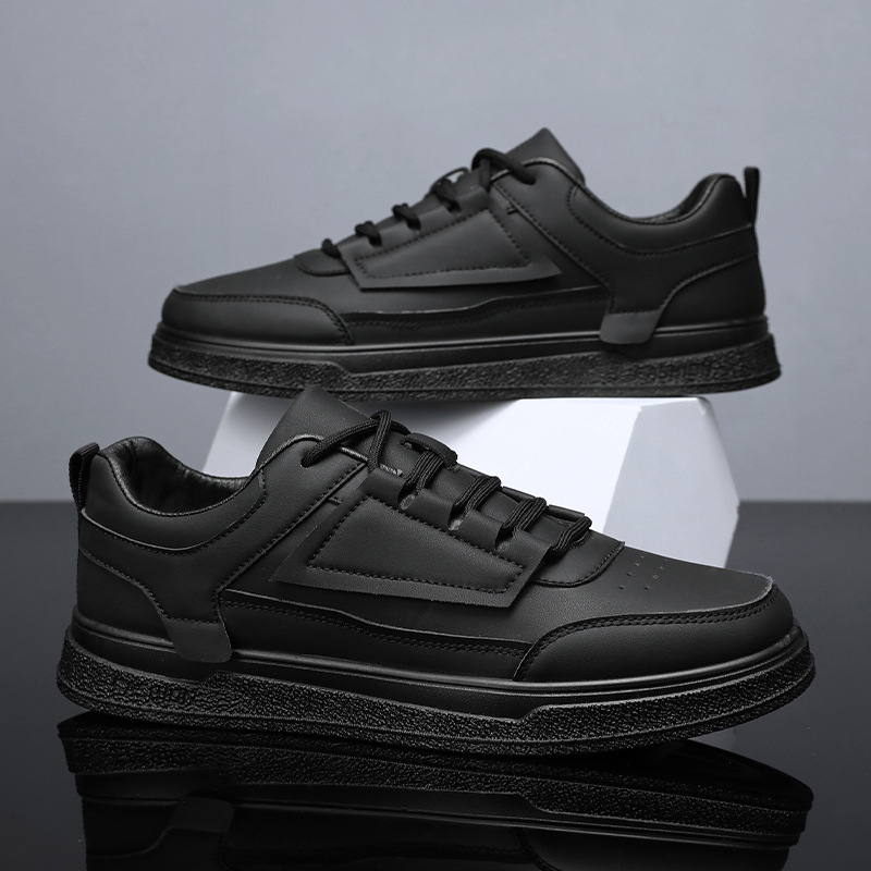 Meeste PU ülaosaga tossud, kummist tallad, paelad, madal kõrgus, ümmargune varvas