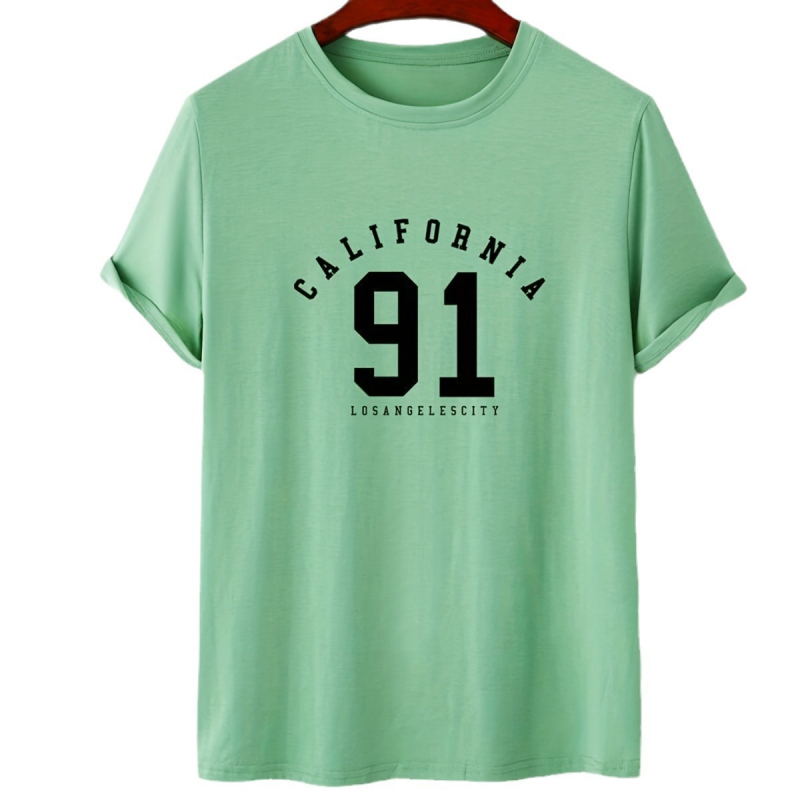 H162 tähestiku trükiga T-särk — vaba lõige, ringkaelus, lühikesed varrukad, polüester 96%+