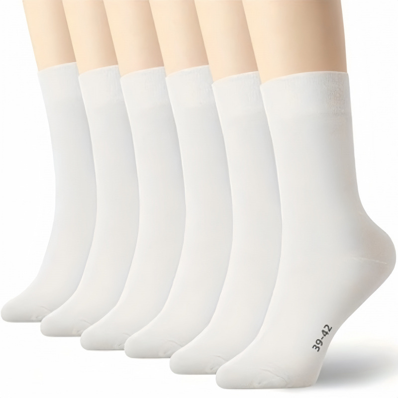 Naistele Crew sokid — sääre pikkusega, higistamise imendumine, 100% teine materjal, kevadeks.