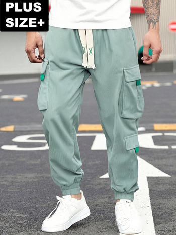 Pantaloni de lucru din corduroi, croială lejeră, talie medie, material gros, pantaloni lungi pentru iarnă