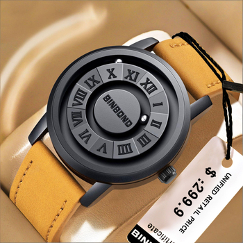 Binbond meeste magnetlevitatsiooni kvarvkell HXB234 — 30M veekindel, ümmargune dial, kaetud klaas, roostevabast terasest käevõru