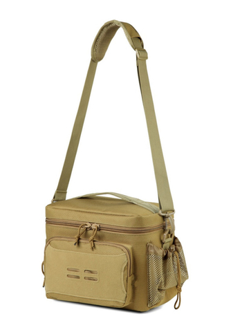 Geantă de camping în stil militar, din nailon, impermeabilă, izolată, extensibilă, cu curea de umăr simplă