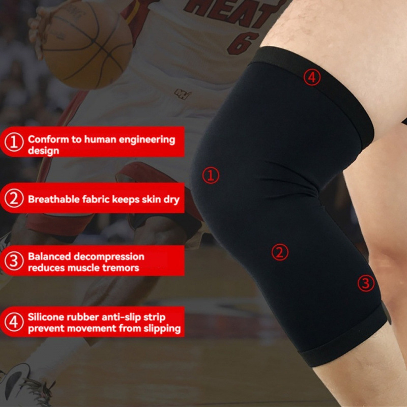 Põlve kompressiooni mansett spandexist, universaalne sobivus, mudel jd601100309688356, pallimängude jaoks