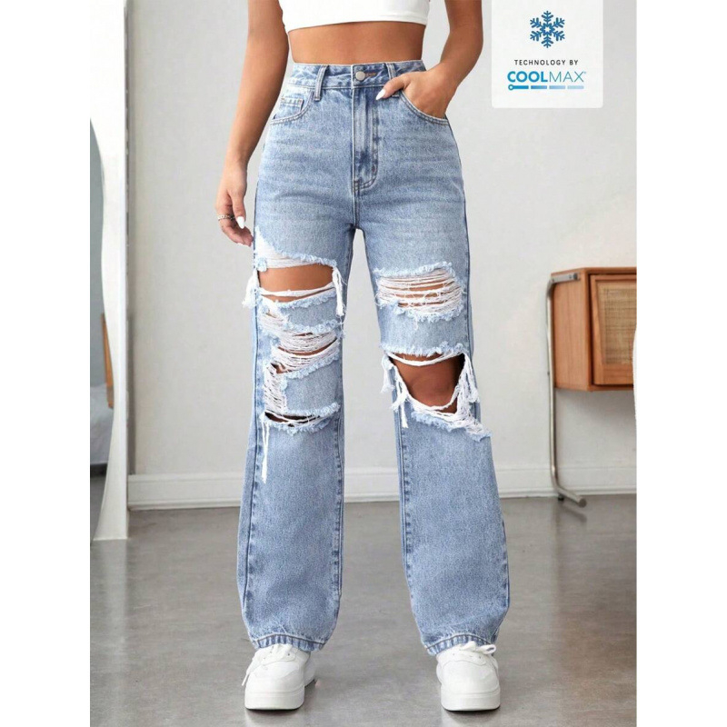 Farkupüksid luku, sirge lõige, kulunud detailid, fleece vooder, polüesteri segu