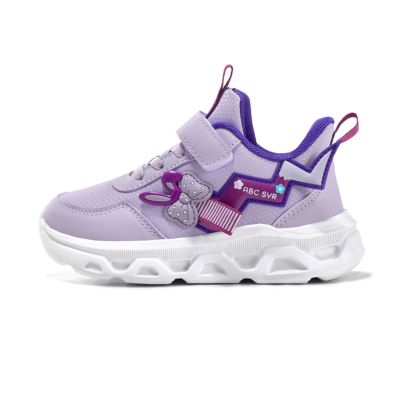 Tüdrukute jooksejalatsid kunstnahast, sügisesed–talvised, kerged, libisemiskindlad, karikatuurimustriga, MD tald, vanus 4–16 aastat