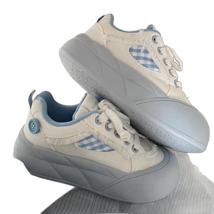 Naiste igapäevased tossud PU ülaosaga, ümmarguse varbaotsa, paks kummist talla, nööridega