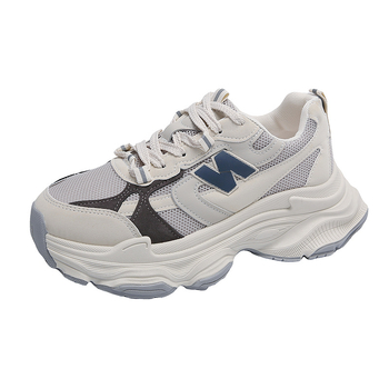 Naiste igapäevased tossud paksu tallaga, PU ülemine, kummist tald, madal varvas, ees paeltega kinnitusega, Dad Shoes stiil