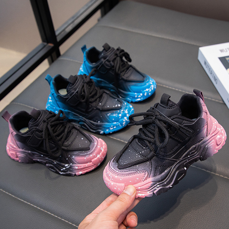 Laste jooksujalatsid PU ülaosaga, EVA tallaga, Velcro kinnitusega, hingavad ja kerged suviseks treeninguks rajal.