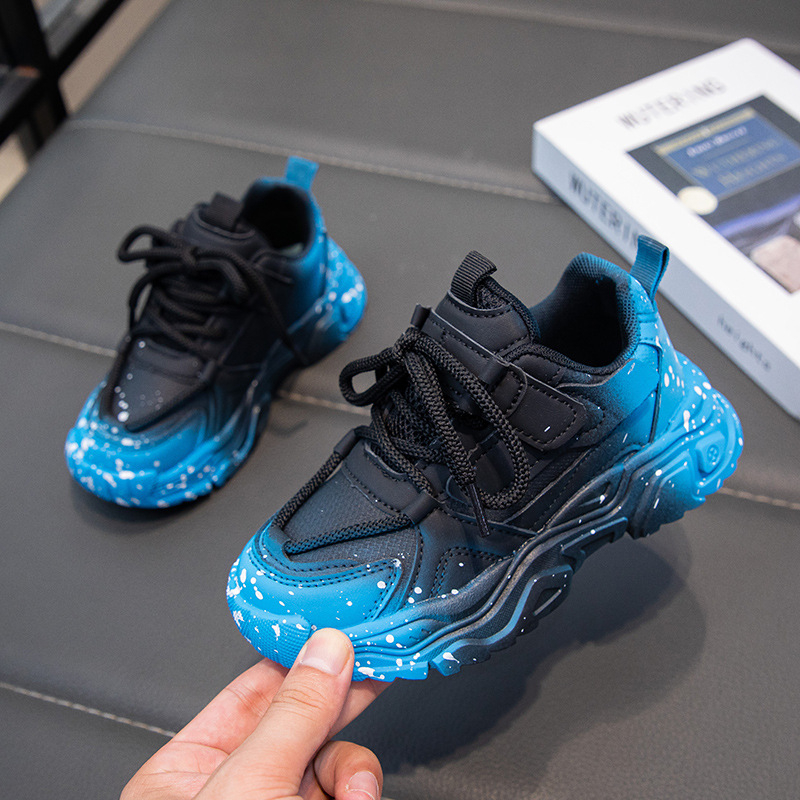 Laste jooksujalatsid PU ülaosaga, EVA tallaga, Velcro kinnitusega, hingavad ja kerged suviseks treeninguks rajal.