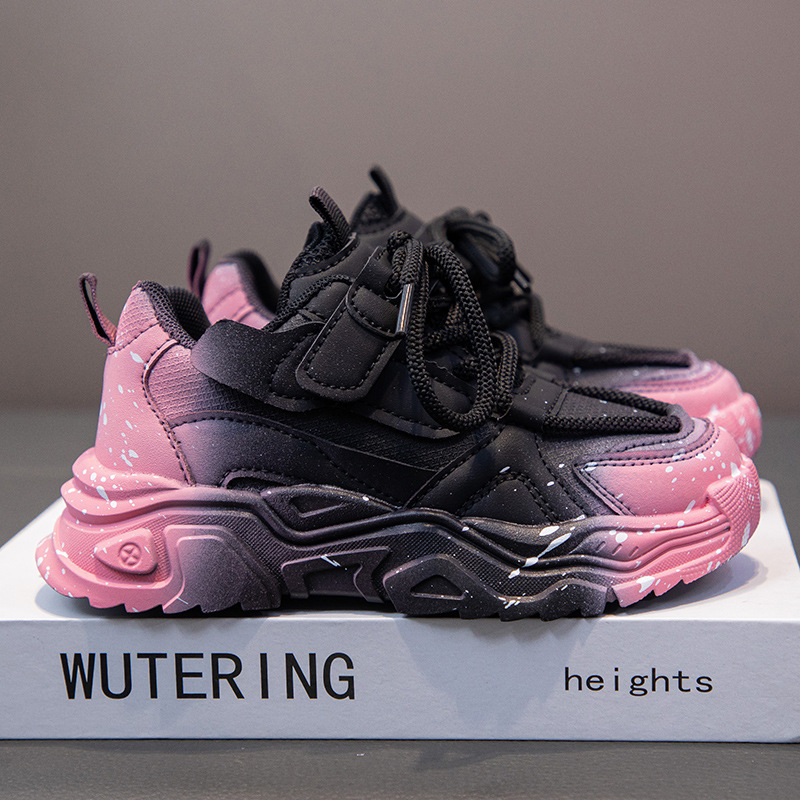 Laste jooksujalatsid PU ülaosaga, EVA tallaga, Velcro kinnitusega, hingavad ja kerged suviseks treeninguks rajal.