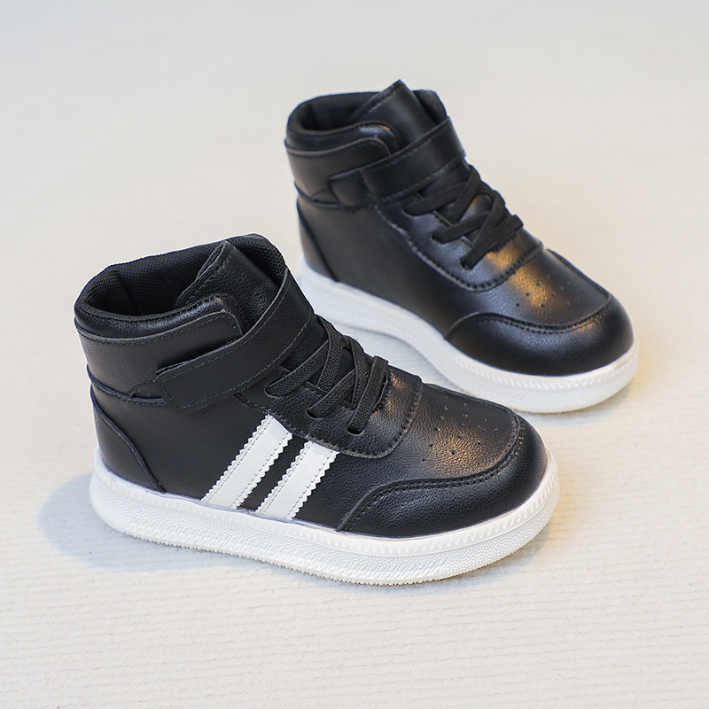 Laste kõrged tossud Velcro-sulgemisega, PU ülaosa, kummist talla, veekindlad ja tikitud detailid