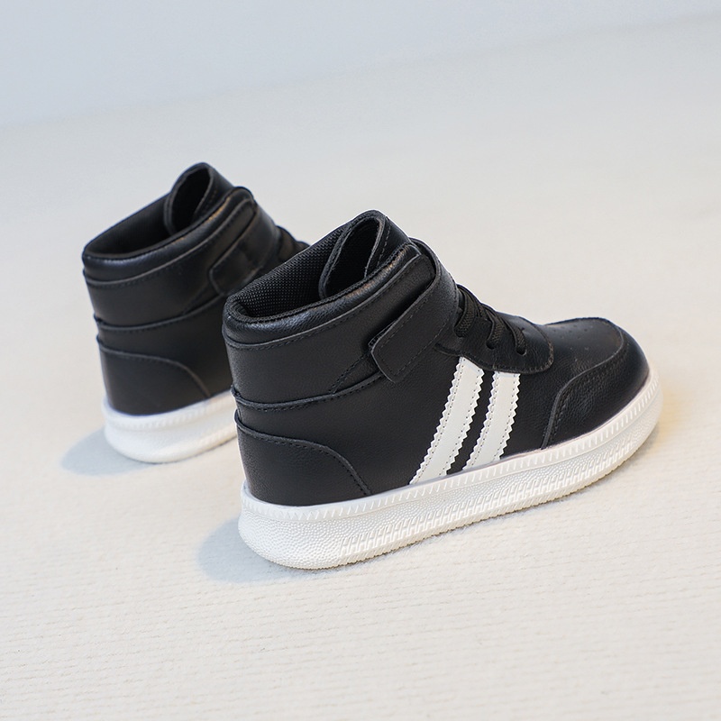 Laste kõrged tossud Velcro-sulgemisega, PU ülaosa, kummist talla, veekindlad ja tikitud detailid