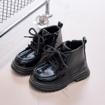 Laste Martins saapad, unisex, keskmise säärega, külgmine tõmblukk, kunstnahk, kummist talla