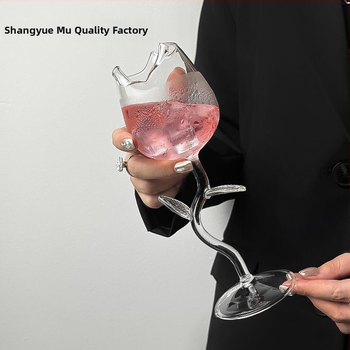 Veiniklaas lillemotiiviga, uus hiina stiil, maht 1–100 ml, tavaline klaas