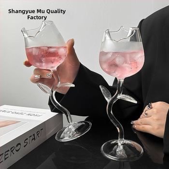 Veiniklaas lillemotiiviga, uus hiina stiil, maht 1–100 ml, tavaline klaas