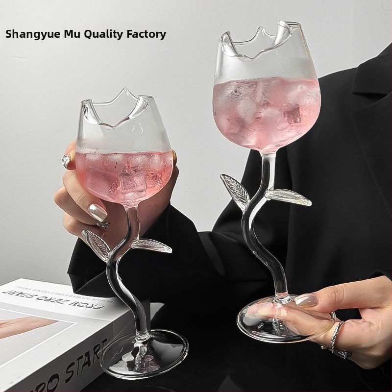 Veiniklaas lillemotiiviga, uus hiina stiil, maht 1–100 ml, tavaline klaas