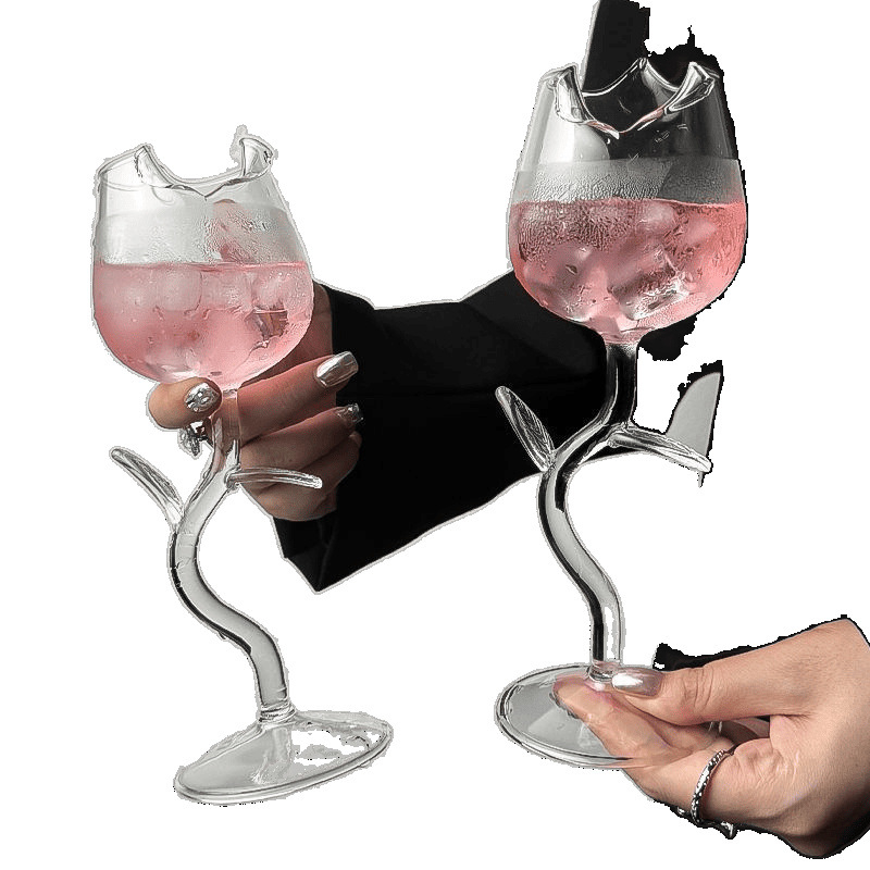 Veiniklaas lillemotiiviga, uus hiina stiil, maht 1–100 ml, tavaline klaas