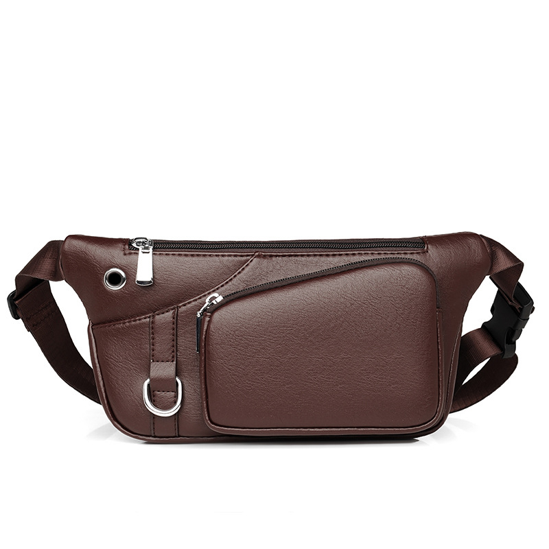 Meeste crossbody kott - linnaliku minimalistliku stiil, PU nahk, tõmblukuga suletav, varguse vastu, sisetaskud: tõmblukk, telefoni tasku, ID tasku, sülearvuti tasku, PI712