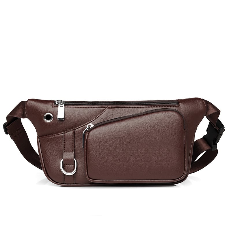 Meeste crossbody kott - linnaliku minimalistliku stiil, PU nahk, tõmblukuga suletav, varguse vastu, sisetaskud: tõmblukk, telefoni tasku, ID tasku, sülearvuti tasku, PI712