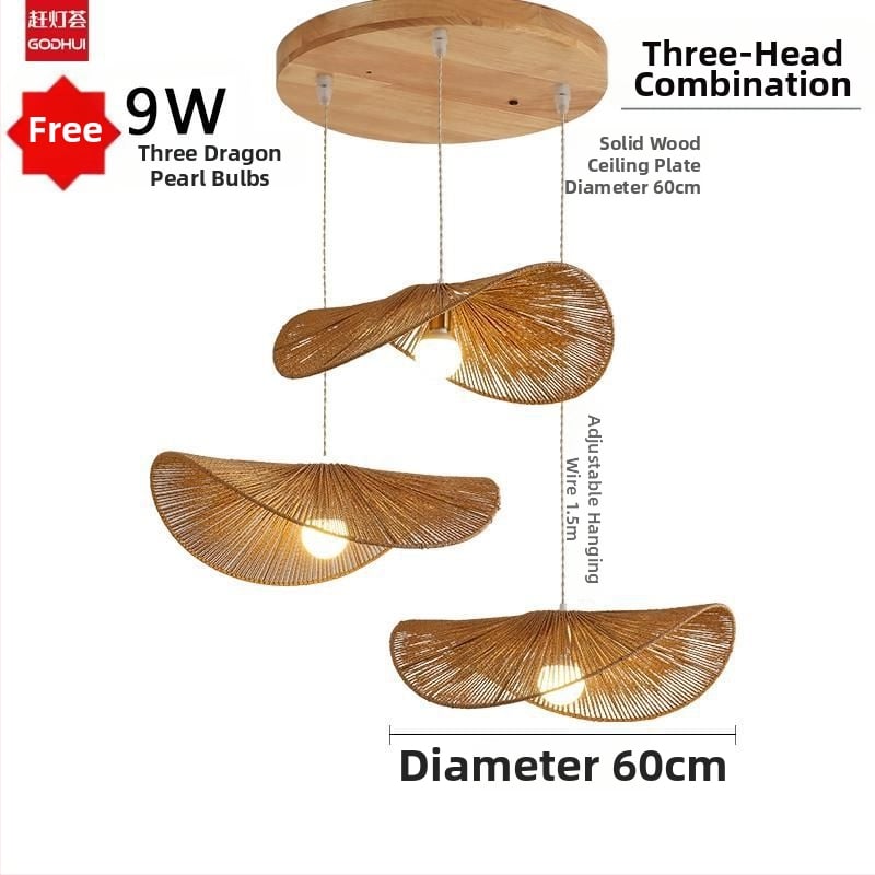 Kanepiköiega kroonlühter, Wabi-Sabi stiil, LED valgus, Mijia smart, pinge ≤36V