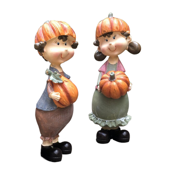 Aiapargi elf figuur – Ameerika maapiirkonna stiil, poiss ja tüdruk, resinist ornament, tootekood Ltao1024428568; kingitus sünnipäevaks, jõuludeks; reklaamkingitus