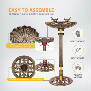 Linnuvann väljas aeda jaoks – PP materjal, bränd Targe, universaalne kasutus, mitte kokkupandav