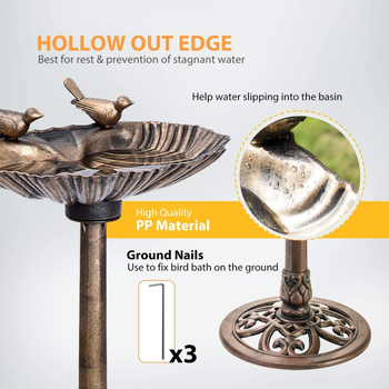 Linnuvann väljas aeda jaoks – PP materjal, bränd Targe, universaalne kasutus, mitte kokkupandav