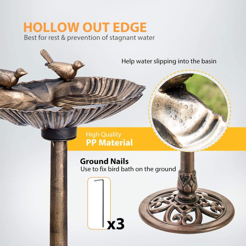 Linnuvann väljas aeda jaoks – PP materjal, bränd Targe, universaalne kasutus, mitte kokkupandav