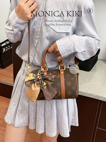 Monica Kiki Boston kott, patja kuju, PVC, Euroopa–Ameerika retro stiil, tõmblukk-uklus