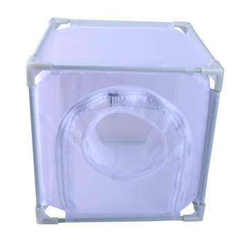 Laste väline putukate toitmiskast – liblikate elupaik varrukaga, avatud uks, kiudtoru, ruudukujulise võrega kaste; päritolu Zhejiang; bränd Xinyang; litsentsiga privaatne silt: Jah