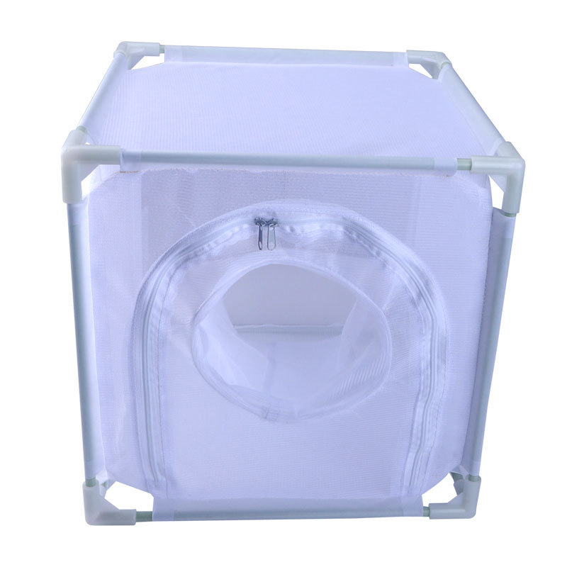 Laste väline putukate toitmiskast – liblikate elupaik varrukaga, avatud uks, kiudtoru, ruudukujulise võrega kaste; päritolu Zhejiang; bränd Xinyang; litsentsiga privaatne silt: Jah