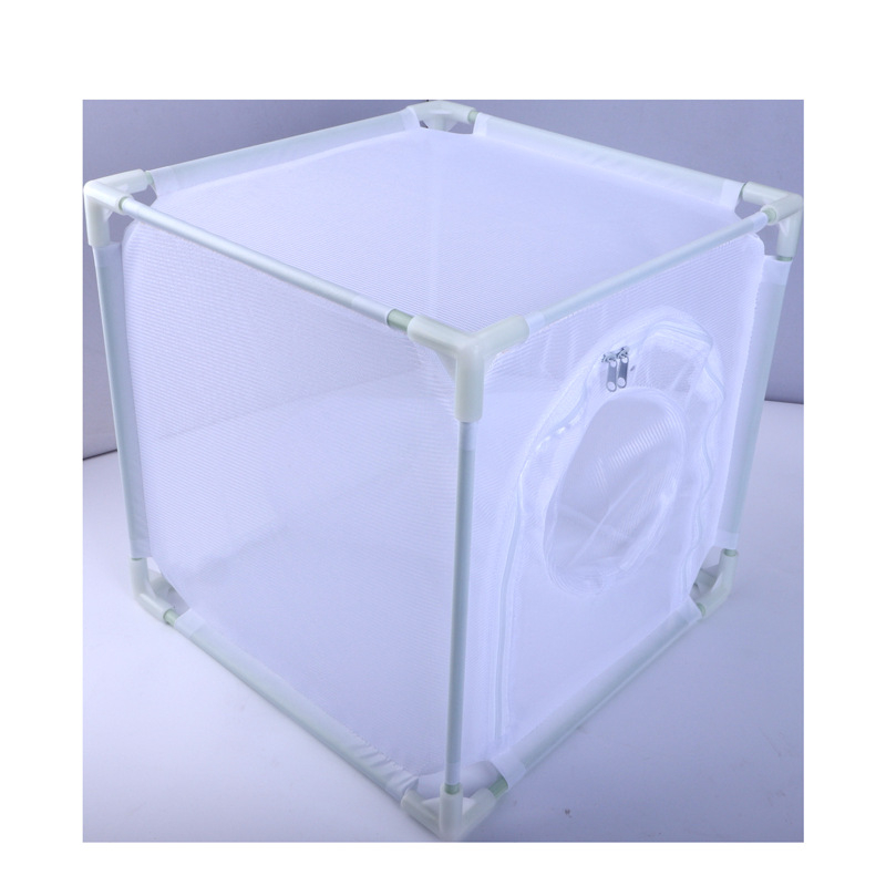 Laste väline putukate toitmiskast – liblikate elupaik varrukaga, avatud uks, kiudtoru, ruudukujulise võrega kaste; päritolu Zhejiang; bränd Xinyang; litsentsiga privaatne silt: Jah