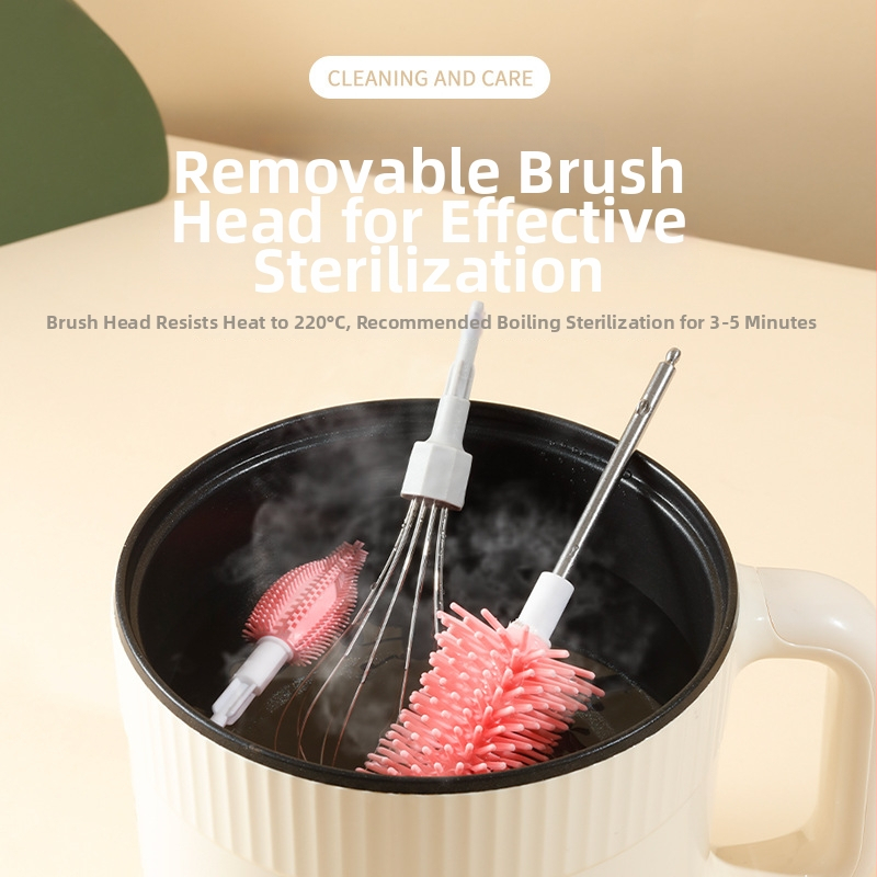 Boxi D06 Traadita Elektriline Pudeli Puhastuskomplekt – 3-ühes-1 Beebisõbralik Komplekt