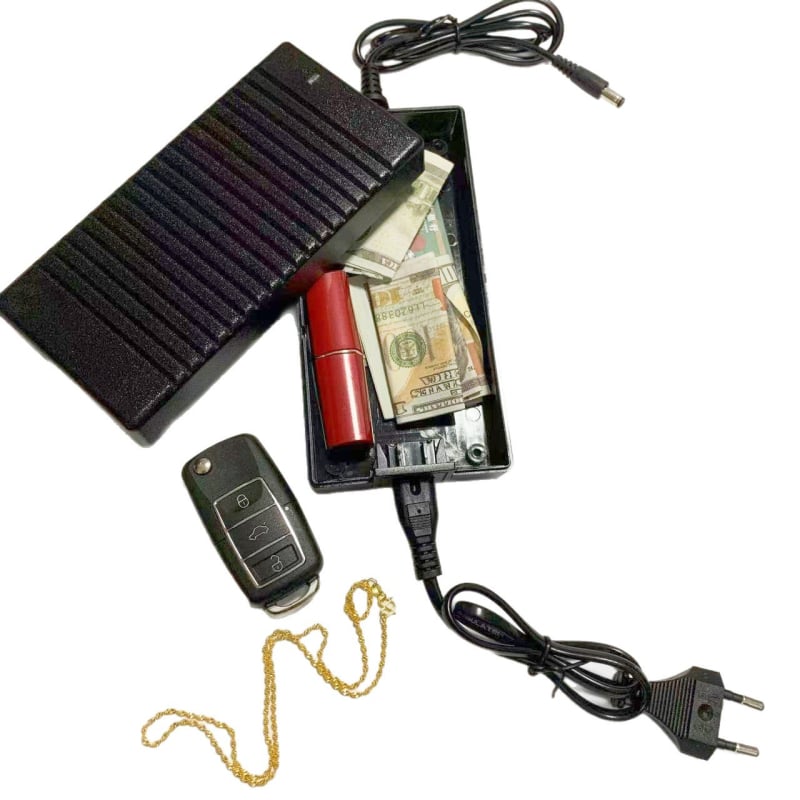 Maskeeritud laadijaga ravimikarbi turvakarp — kaasaskantav plastikkarp, mudel JCY-12150, maht 1 L