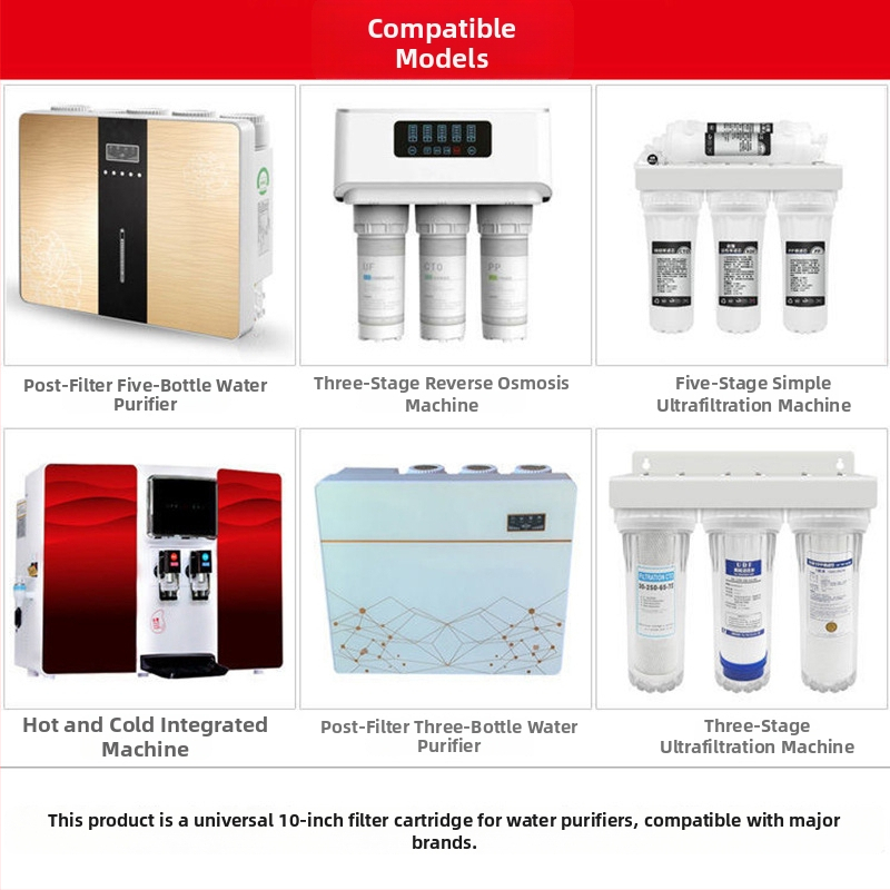 Vee puhastamise filtrielement (PP puuvill, Melt-Blown filter, kookospähkli koore granulaarne aktiveeritud süsi, surutud süsi, sintered süsinikust vars)