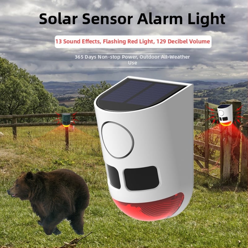 Päikesepaneelidega veoauto aklaste zonade turvasüsteem LED-infrapunase sensoriga ja ultrasonilise rottide peletajaga — N911B, Ruosheng, IP55, 3.7V, 1W, tööaeg 6–12 tundi