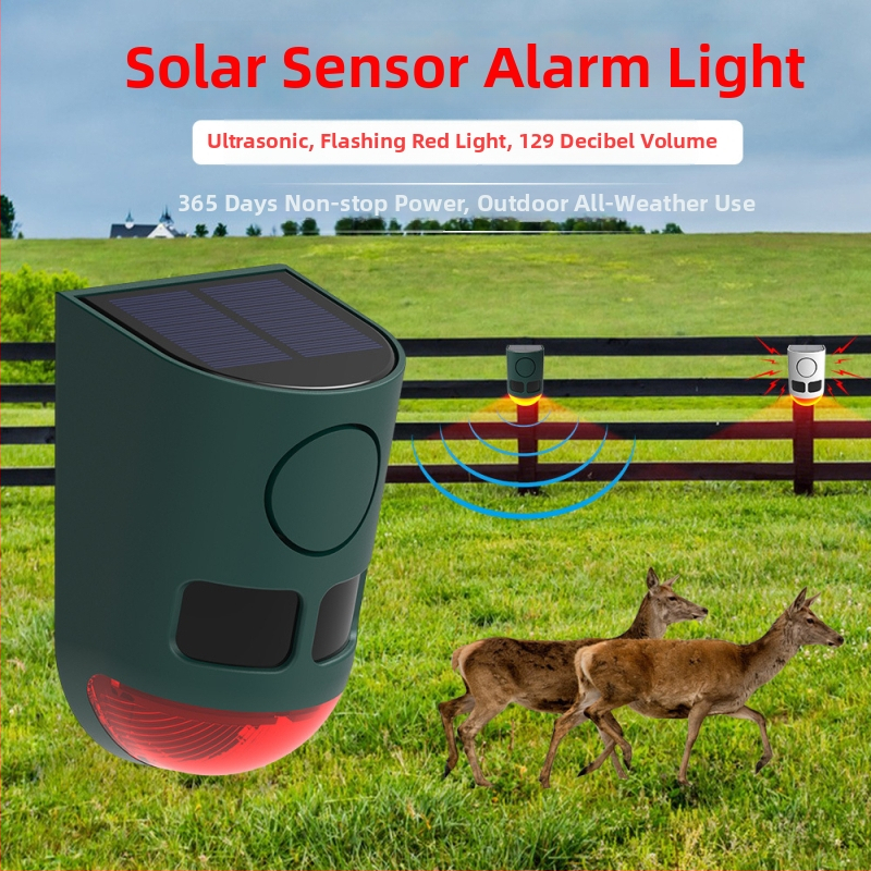 Päikesepaneelidega veoauto aklaste zonade turvasüsteem LED-infrapunase sensoriga ja ultrasonilise rottide peletajaga — N911B, Ruosheng, IP55, 3.7V, 1W, tööaeg 6–12 tundi